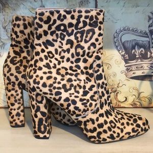 Steven Madden Leopard Fur Boots Woman’s Size 10